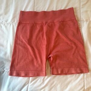 SO bike shorts, medium. Deep coral color C